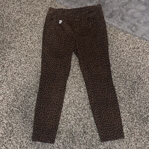 Belle by Kim Gravel Leopard Print Black & Brown Jeans/Jeggings